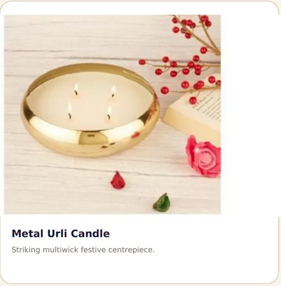 Metal Urli Candle from the VARMAN Festive Season 2026 catalogue