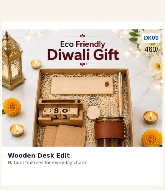 Wooden Desk Edit from the VARMAN Festive Season 2026 catalogue