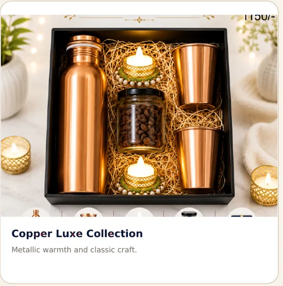 Copper Luxe Collection from the VARMAN Festive Season 2026 catalogue