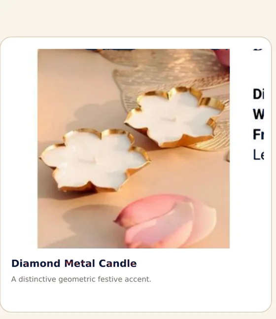 Diamond Metal Candle from the VARMAN Festive Season 2026 catalogue